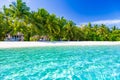 Beautiful beach landscape. Summer holiday and vacation concept. Inspirational tropical beach. Beach background banner Royalty Free Stock Photo