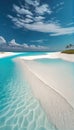 Maldives paradise scenery. Tropical aerial landscape, seascape with long jetty, water villas with amazing sea and lagoon Royalty Free Stock Photo