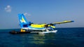 The maldives seaplanes Royalty Free Stock Photo