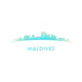 Maldives skyline silhouette.