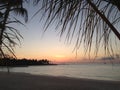 Maldives Sunset at Island resort Royalty Free Stock Photo