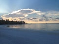 Maldives Sunset at NIYAMA Island resort Royalty Free Stock Photo