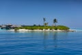 Maldives. Tropical island. Water villas resort. Royalty Free Stock Photo