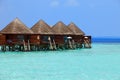 Maldives. Villa on piles on water