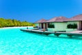 Maldives. Villa on piles on water