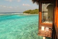 Maldives. Villa on piles on water