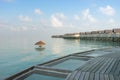 Maldives , water villas resort Royalty Free Stock Photo