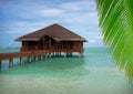 Maldives waterhous Royalty Free Stock Photo