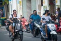 Maldivian people in the traffic during covid-19