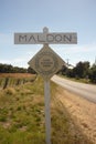 Maldon Sign Road woodmaden Royalty Free Stock Photo