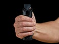 Self defense - aiming pepper spray Royalty Free Stock Photo