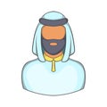 Male arab icon, cartoon style