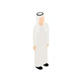 Male arab icon, isometric 3d style