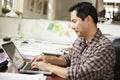 Male Architect Working At Desk On Laptop Royalty Free Stock Photo