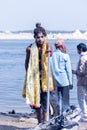 Male artist as lord shiva during masan holi in varanasi