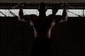 Male Athlete Doing Pull Ups Royalty Free Stock Photo