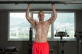 Male Athlete Doing Pull Ups Royalty Free Stock Photo