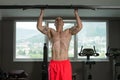 Male Athlete Doing Pull Ups Royalty Free Stock Photo