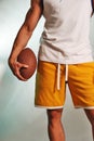 Male athlete with football