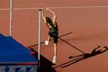 male athlete high jump in summer athletics championships