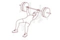 Male athlete lift barbell