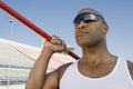 Male Athlete About To Throw Javelin Royalty Free Stock Photo