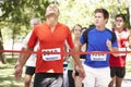 Male Athlete Winning Marathon Race Royalty Free Stock Photo