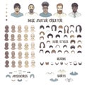 Male avatar creator in colour