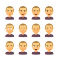 Male avatar expression set