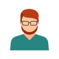 Male avatar without a face. Vector flat illustration.