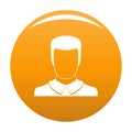 Male avatar icon vector orange