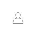 Male Avatar Profile Icon Vector in Trendy Outline Style. Social Media User Symbol Illustration - Editable Stroke