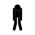 Male avatar tired silhouette style icon vector design