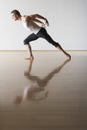Male Ballet Dancer Practicing In Rehearsal Room Royalty Free Stock Photo
