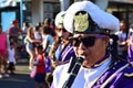 Male band member play clarinet during Lenten procession