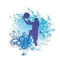 A Male Basketball Player Silhouette