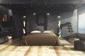 Male bedroom, home concept