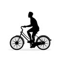 Male biker silhouette