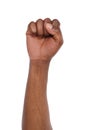 Male black fist isolated on white background Royalty Free Stock Photo