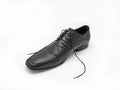 Male black leather shoe Royalty Free Stock Photo