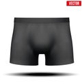 Male black underpants brief. Vector Illustration