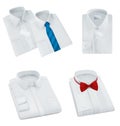 Male blank folded shirts set Royalty Free Stock Photo