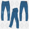 Male blue jeans