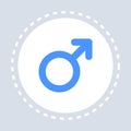 Male blue symbol icon healthcare medical service logo medicine and health concept flat