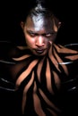 Male with body paint and claws Royalty Free Stock Photo