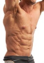 Male bodybuilder flexing his muscles Royalty Free Stock Photo