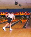 male bowler in action