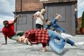 Male Breakdance Crew Outdoors Royalty Free Stock Photo