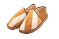 Male brown slippers Royalty Free Stock Photo