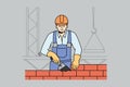 Male builder working at construction site Royalty Free Stock Photo